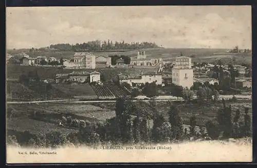 AK Liergues, vue panoramique du village près de Villefranche (Rhône)