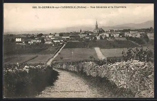 AK St-Germain-sur-l`Arbresle, Vue générale et la Charrière