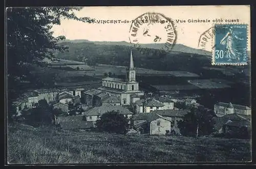 AK Saint-Vincent-de-Reins, Vue générale côté ouest