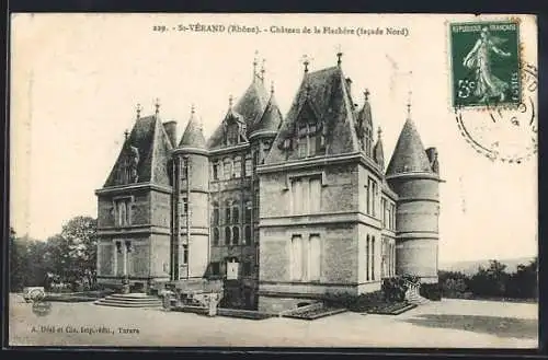 AK Saint-Vérand, Château de la Flachère (facade Nord)