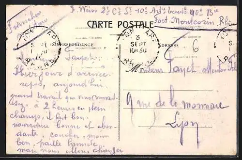 AK Saint-Genis-Laval, Vue générale prise du côté du Fort