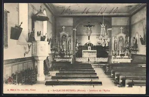 AK Saint-Claude-Huissel, Intérieur de l`église