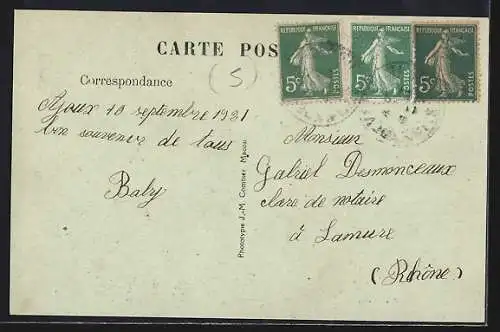 AK Saint-Igny-de-Vers, Le Viaduc dans un paysage forestier et vallonné