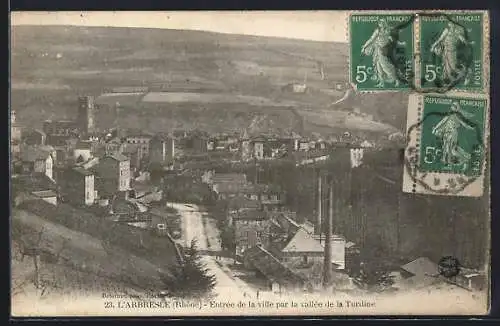 AK L`Arbresle, Entrée de la ville par la vallée de la Turdine