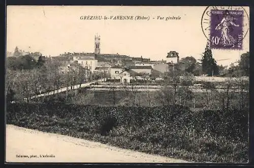 AK Grézieu-la-Varenne, Vue générale du village