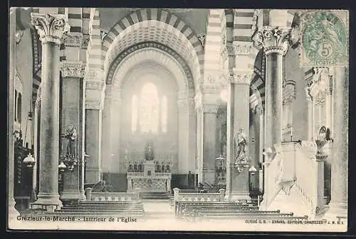 AK Grézieux-le-Marché, Intérieur de l`Église