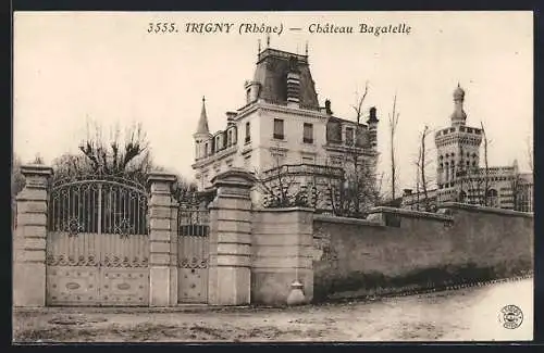 AK Trigny, Château Bagatelle et son entrée majestueuse