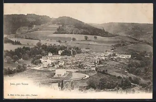 AK Joux, près Tarare, Vue panoramique du village et des collines environnantes