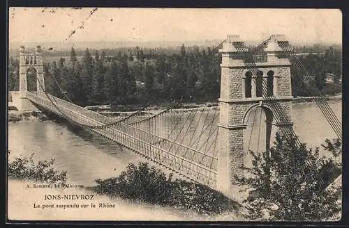 AK Jons-Niévroz, Le pont suspendu sur le Rhône