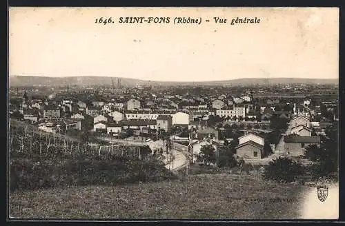 AK Saint-Fons, Vue générale du village dans le Rhône