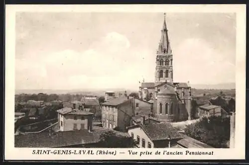 AK Saint-Genis-Laval, Vue prise de l`ancien Pensionnat