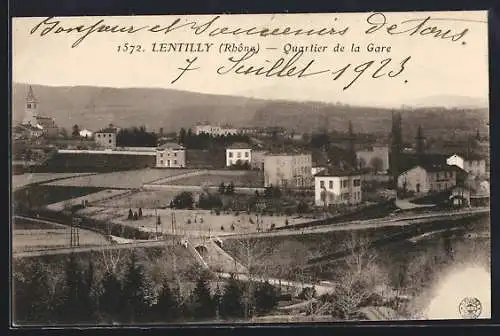 AK Lentilly, Quartier de la Gare