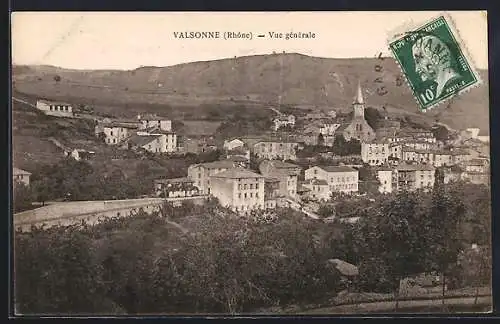 AK Valsonne, Vue générale du village et de la campagne environnante