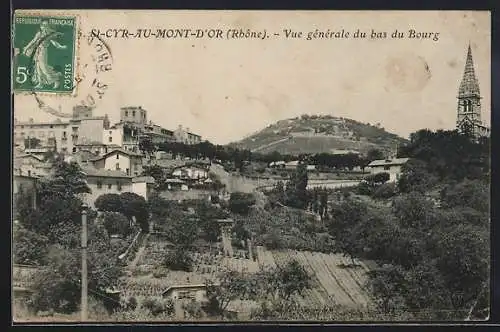 AK Saint-Cyr-au-Mont-d`Or, Vue générale du bas du Bourg