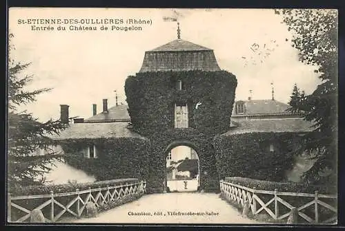 AK St-Étienne-des-Oullières, Entrée du Château de Pougelon