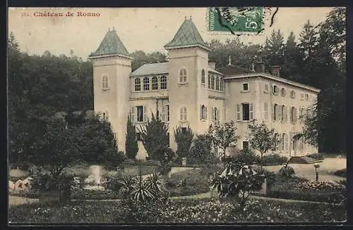 AK Ronno, Château de Ronno et ses jardins fleuris