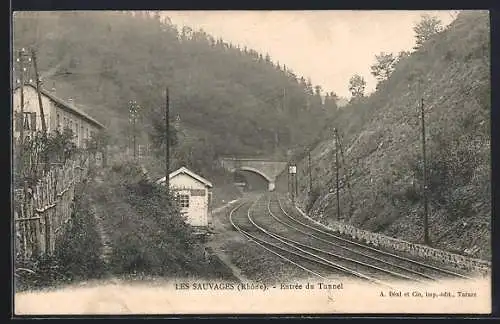 AK Les Sauvages, Entrée du tunnel ferroviaire