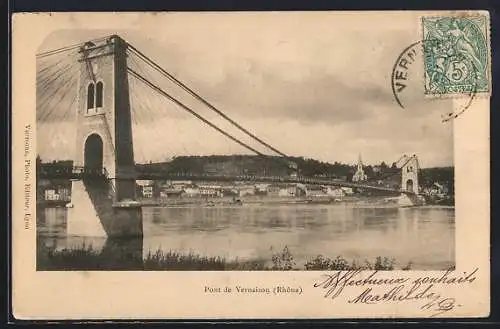 AK Vernaison, Pont de Vernaison sur le Rhône