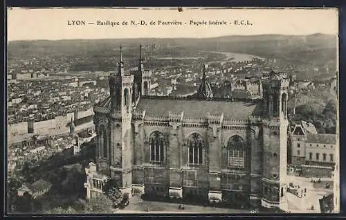 AK Lyon, Basilique de N.-D. de Fourvière, Facade latérale