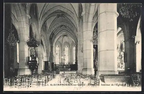 AK Saint-Symphorien-sur-Coise, Intérieur de l`Église