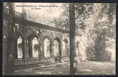 AK Pommiers, Château de Saint-Trys, Le Cloître