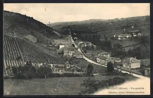 AK Rivolet, Vue générale du village et des vignobles environnants