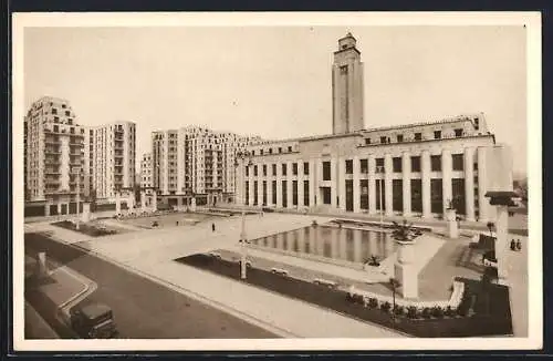 AK Villeurbanne, Nouveau Centre d`Urbanisme Place Albert-Thomas et l`Hôtel de Ville