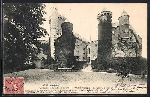 AK Montmelas, Château de Montmelas, Vue d`intérieur, La Cour d`honneur