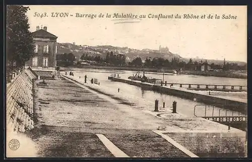 AK Lyon, Barrage de la Mulatière au Confluent du Rhône et de la Saône