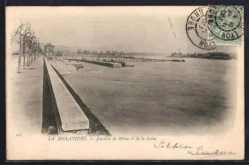 AK La Mulatière, Jonction du Rhône et de la Saône