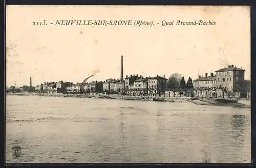 AK Neuville-sur-Saône, Quai Armand-Barbès