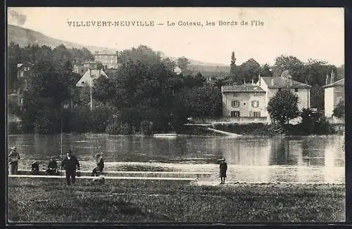 AK Villevert-Neuville, Le Coteau, les bords de l`Ile