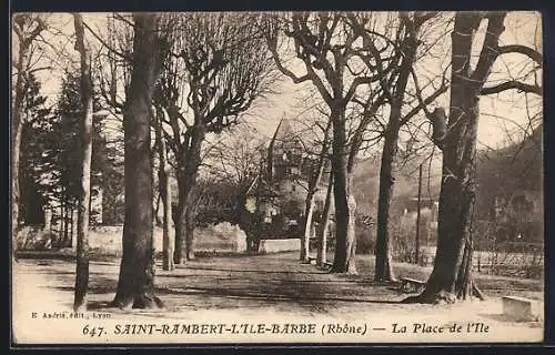 AK Saint-Rambert-l`Île-Barbe, La Place de l`Île