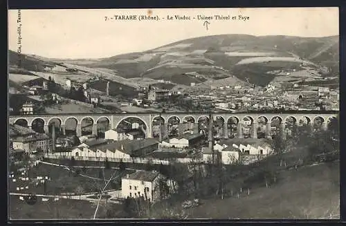 AK Tarare, Le Viaduc et Usines Thivel et Faye