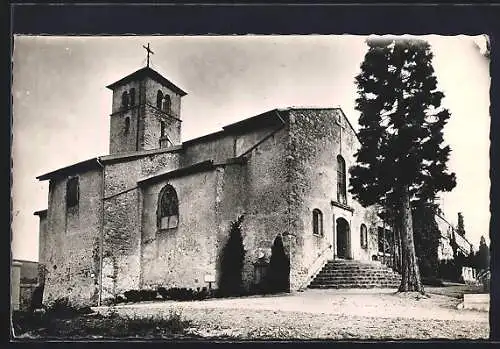 AK Thizy, L`église et son clocher en pierre ancienne