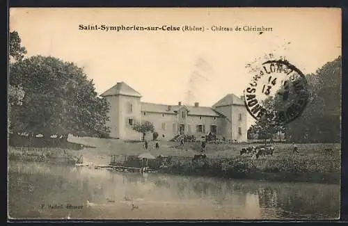 AK Saint-Symphorien-sur-Coise, Château de Clérimbert au bord de l`eau