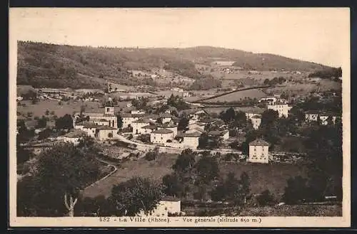 AK La Ville, Vue générale à 650 m d`altitude