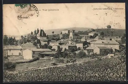 AK Blacé, Vue générale du village dans la région du Rhône