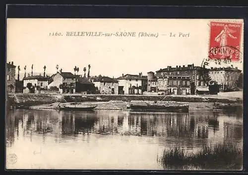 AK Belleville-sur-Saône, Le Port