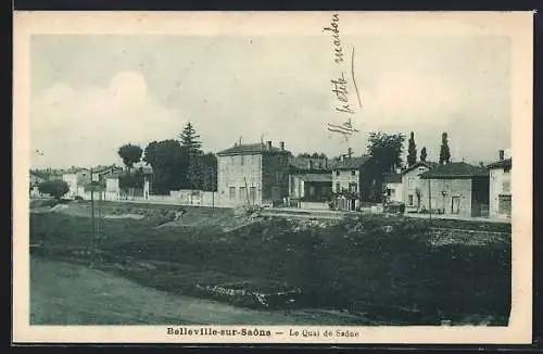 AK Belleville-sur-Saône, Le Quai de Saône