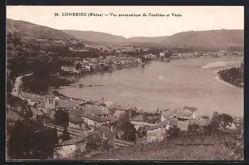 AK Condrieu, Vue panoramique de Condrieu et Vérin