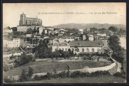 AK Saint-Symphorien-sur-Coise, Vue prise du Calvaire