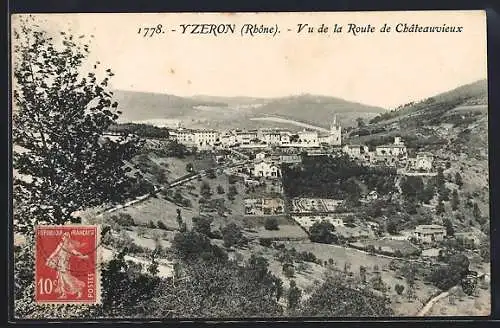 AK Yzeron, Vue de la Route de Châteauvieux