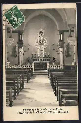 AK Notre-Dame de La Roche, Intérieur de la Chapelle (Œu Bossan)