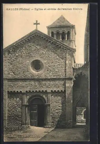 AK Salles, Église et entrée de l`ancien Cloître