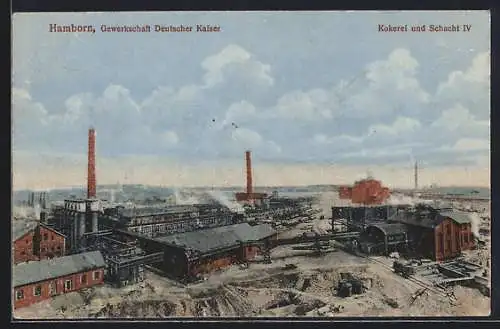 AK Hamborn / Rhein, Gewerkschaft Deutscher Kaiser, Kokerei und Schacht IV