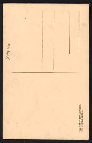 Steindruck-AK Frankfurt /Oder, Pfarrhof der Marienkirche