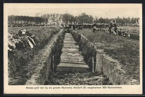 AK Alsdorf /Rheinl., Beerdigung der Unglücksopfer Grube Anna 1930