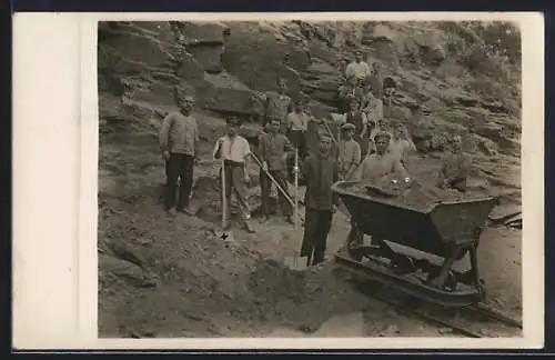 Foto-AK Rosswein, Steinbruch Wunderburg zu 1932