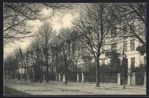 AK Hamburg-Harvestehude, Wohnhäuser in der St.-Benedikt-Strasse